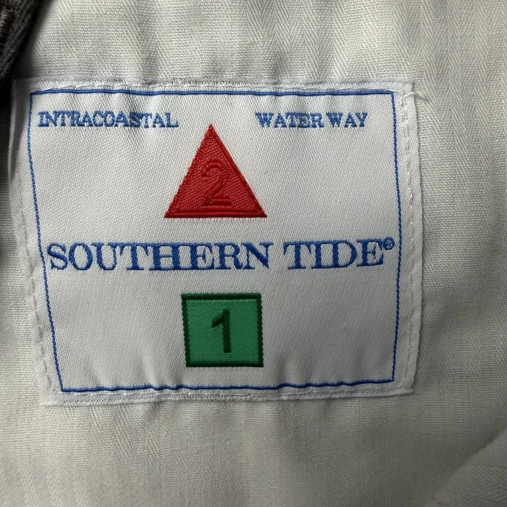 Southern Tide Channel Marker Pants Mens 38xUNF Gray Stretch Chino Unhemmed